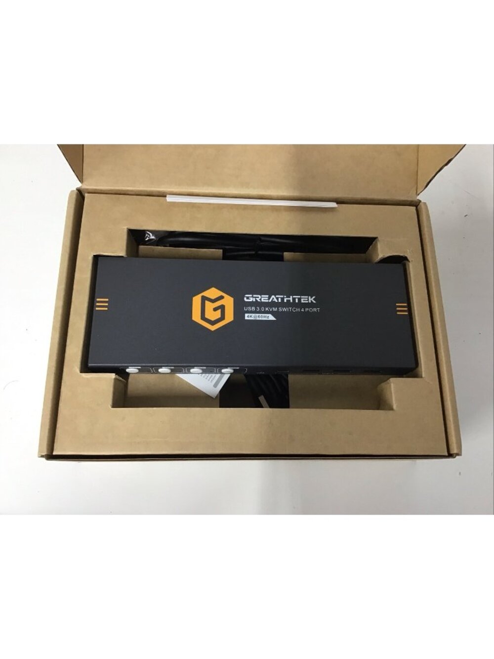 USB3.0 KVM Switch HDMI 4K@60Hz for 4 Computers Share 1 Monitor, KVM Switch 4 Por